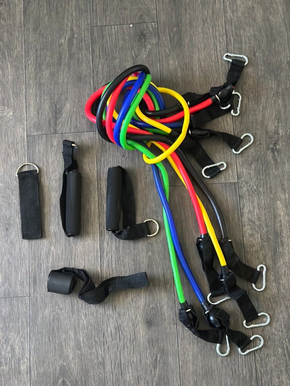 Resistance Bands Set 5 Tube Handles Ankle Straps Door Anchor Bag Home Gym